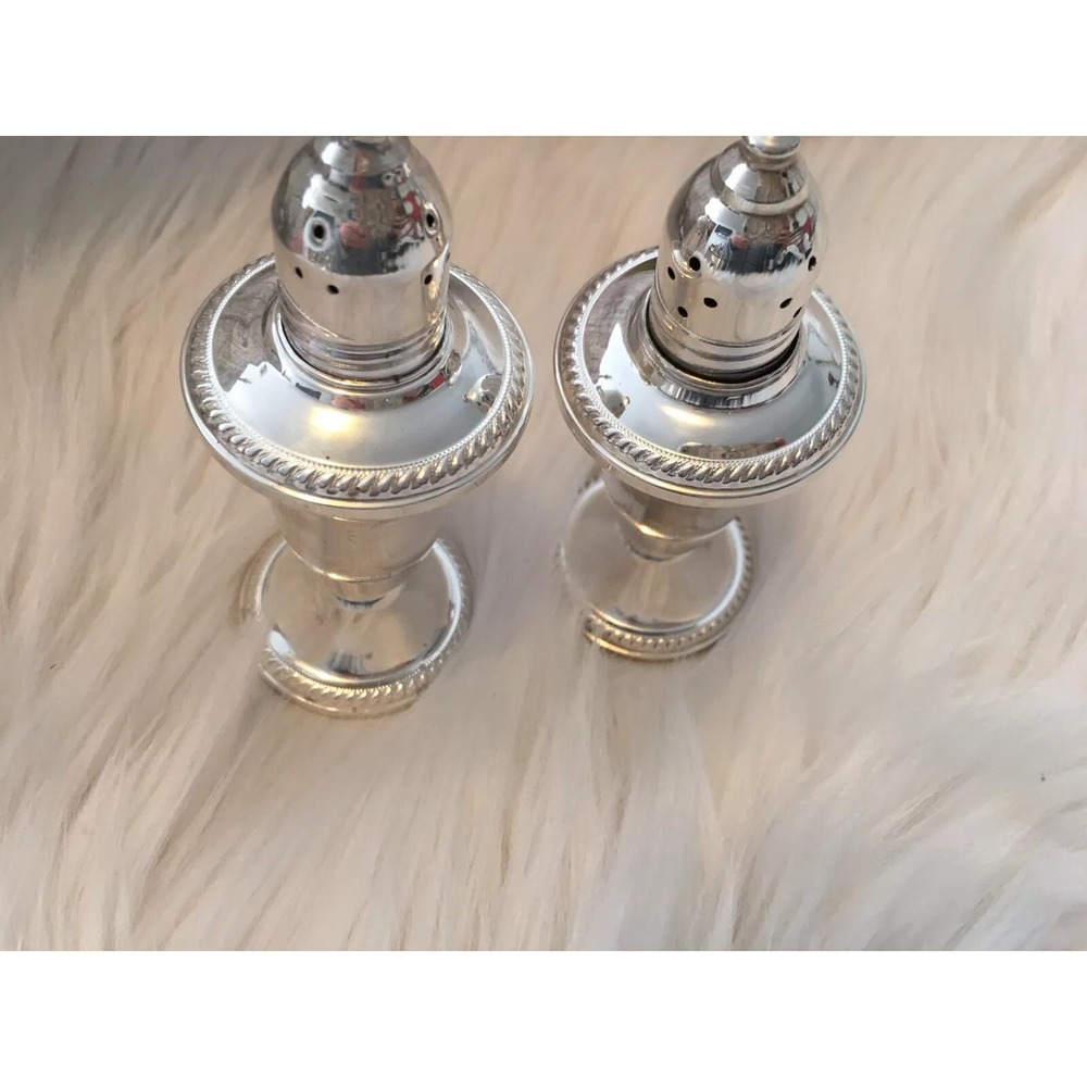Sterling Silver Duchin Creations Glass Lined Salt and Pepper Shakers